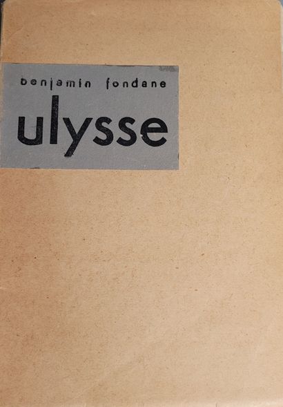 FONDANE Benjamin. ULYSSE. Bruxelles, Les Cahiers du journal des Poètes, 1923. In-8,...