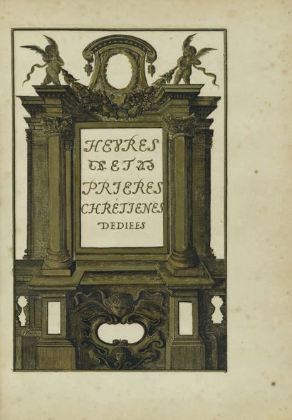 null MANUSCRIT. - Christian hours and prayers [sic] dedicated. S.l. [c. 1674]. Manuscript...