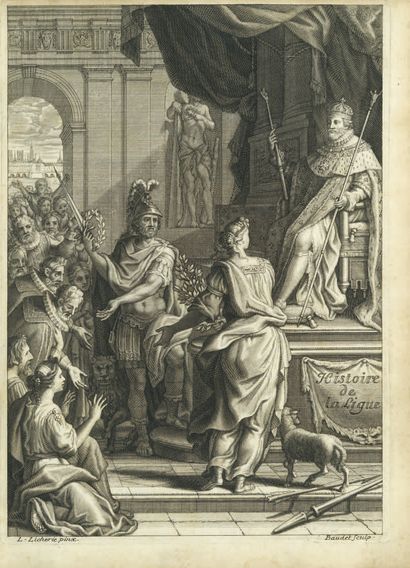 MAIMBOURG (Louis) Histoire de la Ligue. Paris, Sébastien Mabre-Cramoisy, 1683. In-4,...