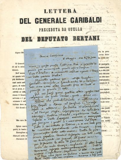 null RISORGIMENTO. L.A.S. «Pietro Paolo», Gênes 5 mai [1860], à Enrico Ludovisi à...