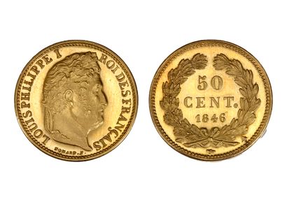 MONNAIES FRANÇAISES LOUIS PHILIPPE (1830-1848)

50 centimes. Épreuve en or. 1846....
