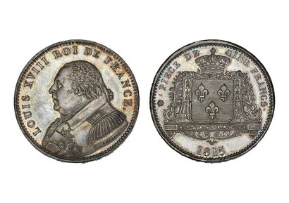 MONNAIES FRANÇAISES LOUIS XVIII (1815-1824)

5 francs en argent. 1815. Concours de...