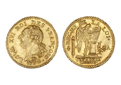 MONNAIES FRANÇAISES CONSTITUTIONAL PERIOD

Gold Louis of 24 pounds. 1792. Paris....