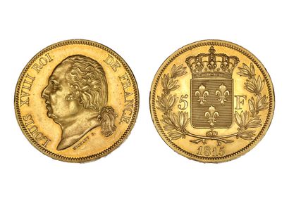 MONNAIES FRANÇAISES LOUIS XVIII (1815-1824)

5 francs. Épreuve en or. 1815. Concours...