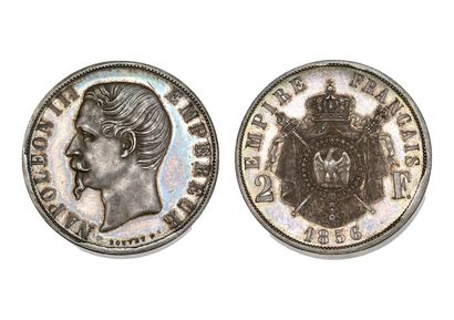 MONNAIES FRANÇAISES SECOND EMPIRE (1852-1870)

2 francs, tête nue. Piéfort en argent....