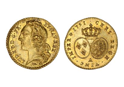 MONNAIES FRANÇAISES LOUIS XV (1715-1774)

Half gold louis with a headband. 1751....