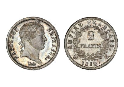 MONNAIES FRANÇAISES PREMIER EMPIRE (1804-1814)

2 francs Napoléon, tête laurée. 1813....
