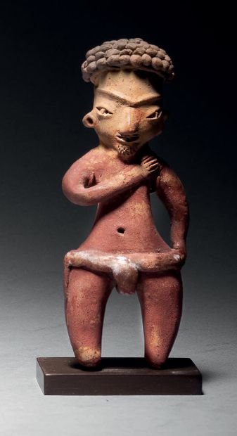 null 
Ɵ Tlatilco standing figure wearing a simple pagne, Mexico, ceramic with remains...
