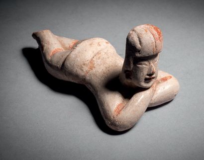 
Ɵ Female figure lying, Mexico, ceramic with...