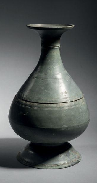 Vase balustre, Cambodge, Khmer, 12-14e siècle...