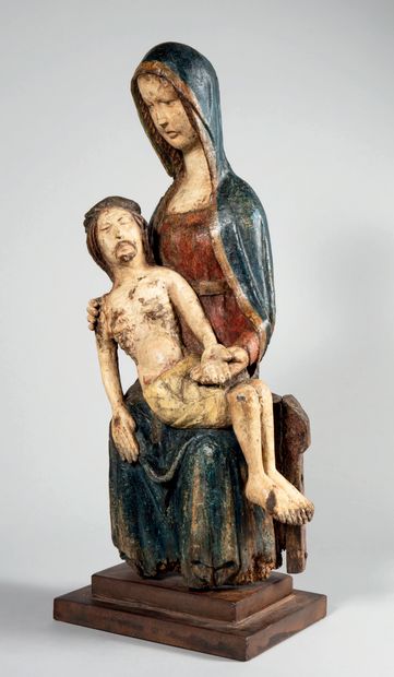 Large Virgin of Mercy, Vesperbild, carved...