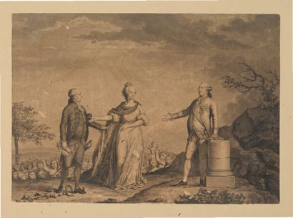 null A lot of four prints about Louis XVI, from the end of XVIIIth - beginning of...
