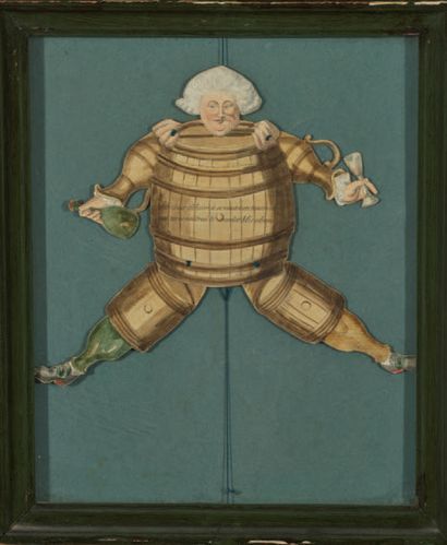 null Rare gravure caricaturale d'André Boniface Louis Riquetti de Mirabeau (1754-1792),...