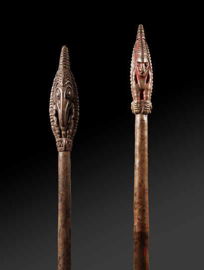 null TWO RAMU OR IATMUL PADDLES, MIDDLE SEPIK, PAPUA NEW GUINEA
Wood
H. 206 and 211...