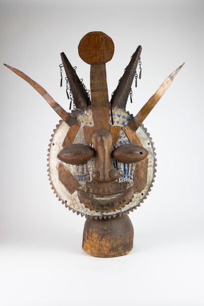 Figure anciennement Janus, Yoruba, Nigeria
Bois...