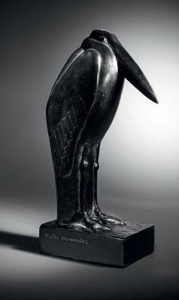Mateo HERNANDEZ (1885-1949) (d'après un modèle de) Marabout
Épreuve en bronze à patine...