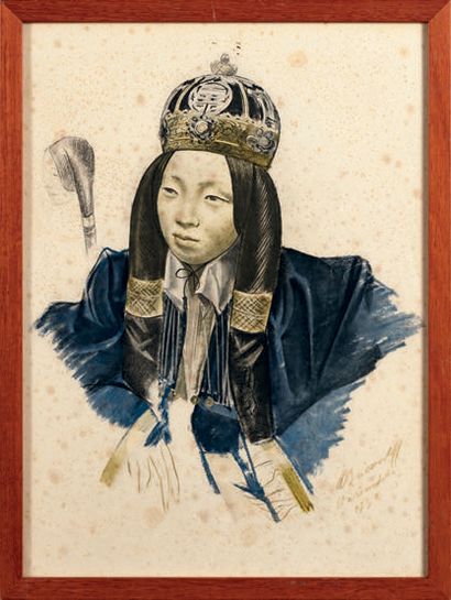 Alexandre IACOVLEFF (1887-1938) Figures de théâtre Japonais - Kabuki
Suite de cinq...
