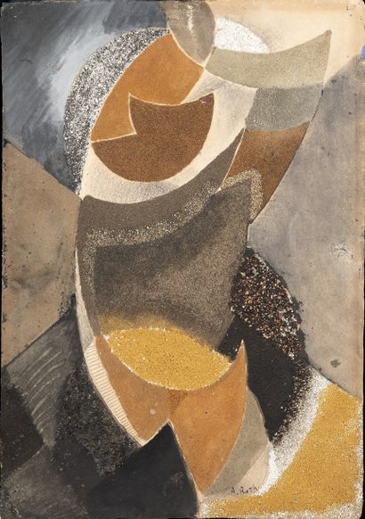 Alfred RETH (1884-1966) Harmony in matter n°3
Mixed media and material on cardboard.
Signed...