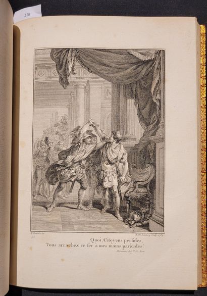 VOLTAIRE. Suite d'estampes pour l'illustration des Œuvres, édition de Genève, Cramer,...