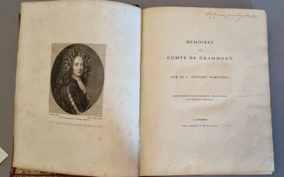 HAMILTON (Antoine). Mémoires du comte de Grammont. Londres, Edwards, s.d. [1793]....