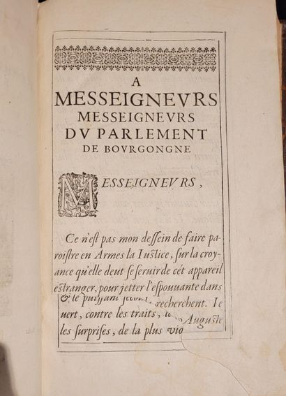 PALLIOT (Pierre). Le Parlement de Bourgongne ; son origine, son établissement, et...