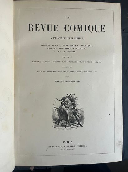 null REVUE COMIQUE (La) à l'usage des gens sérieux. Paris, Dumineray, novembre 1848...