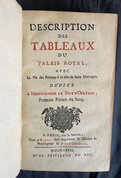 [SAINT-GELAIS (Louis-François du Bois de)]. Description des tableaux du Palais Royal,...