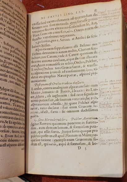 SCALIGER (Jules César). De Causis linguae latinae libri tredecim. [Geneva], Pierre...