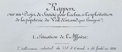 null IMPRIMERIE & PAPETERIE. - LABROUHE DE LABORDERIE (François-René). Rapport sur...