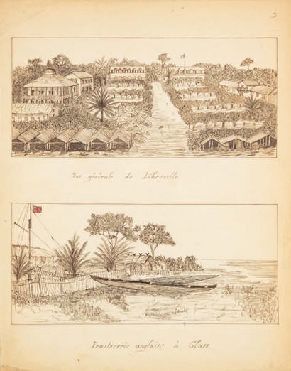 null MANUSCRIT. — Voyage de France à Nouméa à bord du Havre. S.l. [1884]. Manuscrit...