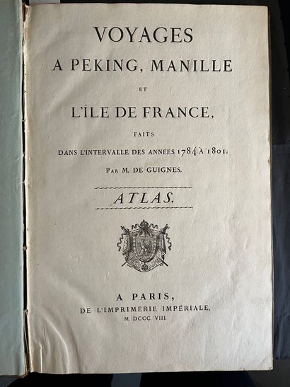 GUIGNES (Chrétien-Louis-Joseph de). Voyages à Peking, Manille et l'Île de France,...