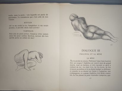LUCIEN. Dialogues des courtisanes. S.l.n.d. [1948]. In-4, en feuilles, couverture...