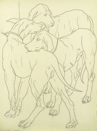 VIALAR (Paul). The Great Pack. Paris, Éditions Archat, 1945. Large in-4, in sheets,...