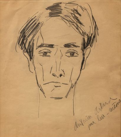 null Antin Artaud's portrait, self-portrait probably made by Artaud himself as written...