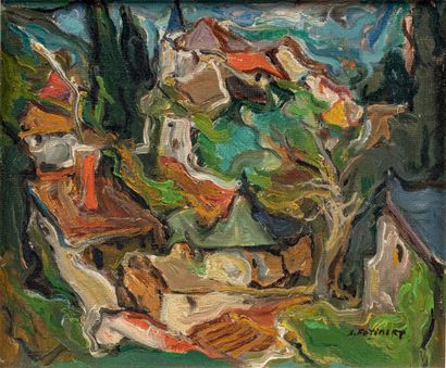 Serge FOTINSKY (1887-1971) Paysage
Huile sur toile signée en bas à droite 20,5 x...
