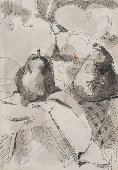 Albert GLEIZES (1881-1953) Still life with pears
Pen and wash drawing
37 x 26 cm
(traces...