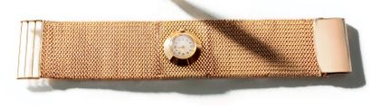 null Bracelet-montre de dame en or 750°/°°
Boîtier rond intégré à un bracelet ruban...