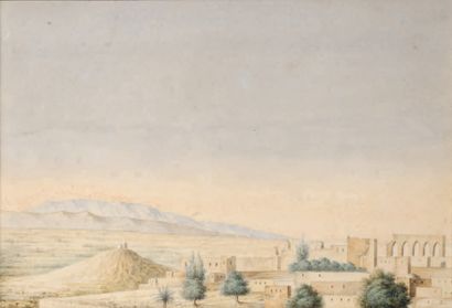 Mathieu-Auguste KOENING (Paris 1802 - le Caire 1866) Paysage égyptien
Aquarelle
14...