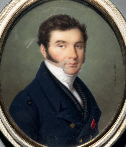 André-Léon LARUE, dit MANSION (Nancy, 29 novembre 1785 - Paris, après 1834) Portrait...