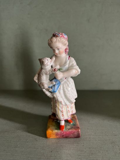 Meissen Statuette en porcelaine représentant un joueur de cornemuse.
XVIIIe siècle.
H....