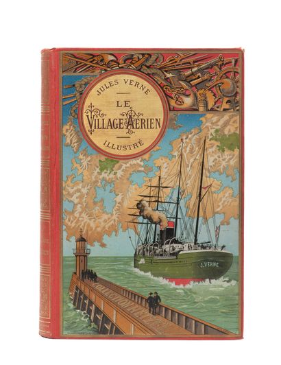 Le Village aérien par Jules Verne. Illustrations...