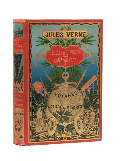 null L'École des Robinsons / Le Rayon vert par Jules Verne. Illustrations de L. Benett....