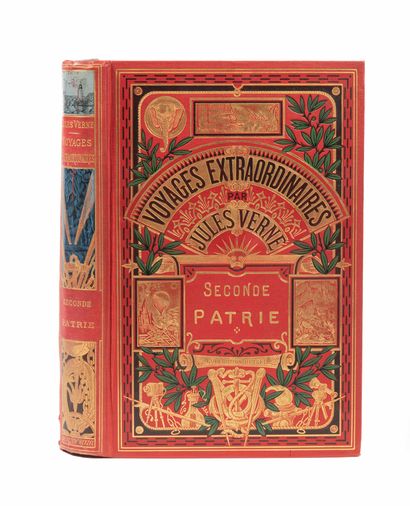 null Seconde Patrie by Jules Verne. Illustrations by Georges Roux and Yan' Dargent...