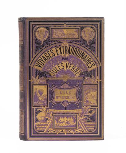 L'Île Mystérieuse par Jules Verne. Illustrations...