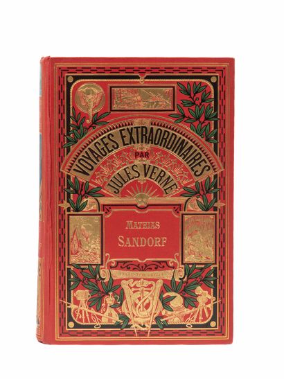 null Mathias Sandorf par Jules Verne. Illustrations de Férat. Paris, Librairie Hachette,...