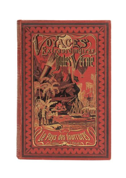 null The Land of Furs by Jules Verne. Illustrations by Férat and Beaurepaire. Paris,...