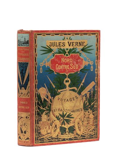 null Nord contre Sud par Jules Verne. Illustrations de Benett. Paris, Bibliothèque...