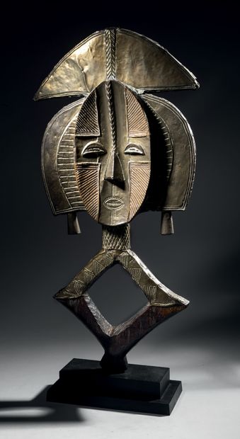 Figure de reliquaire Kota, Gabon
Bois, métal
H....