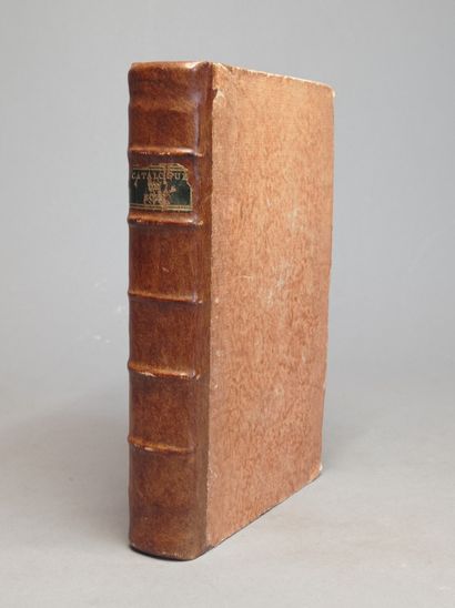 null SALE CATALOG. - Catalog of the books of the cabinet of M. de Boze. Paris, Martin,...