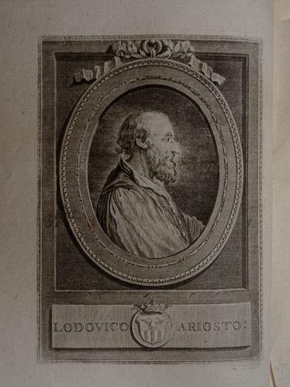 null ARIOSTE. Roland furieux, heroic poem. Paris, Brunet, 1775. 4 volumes in-8, raked...